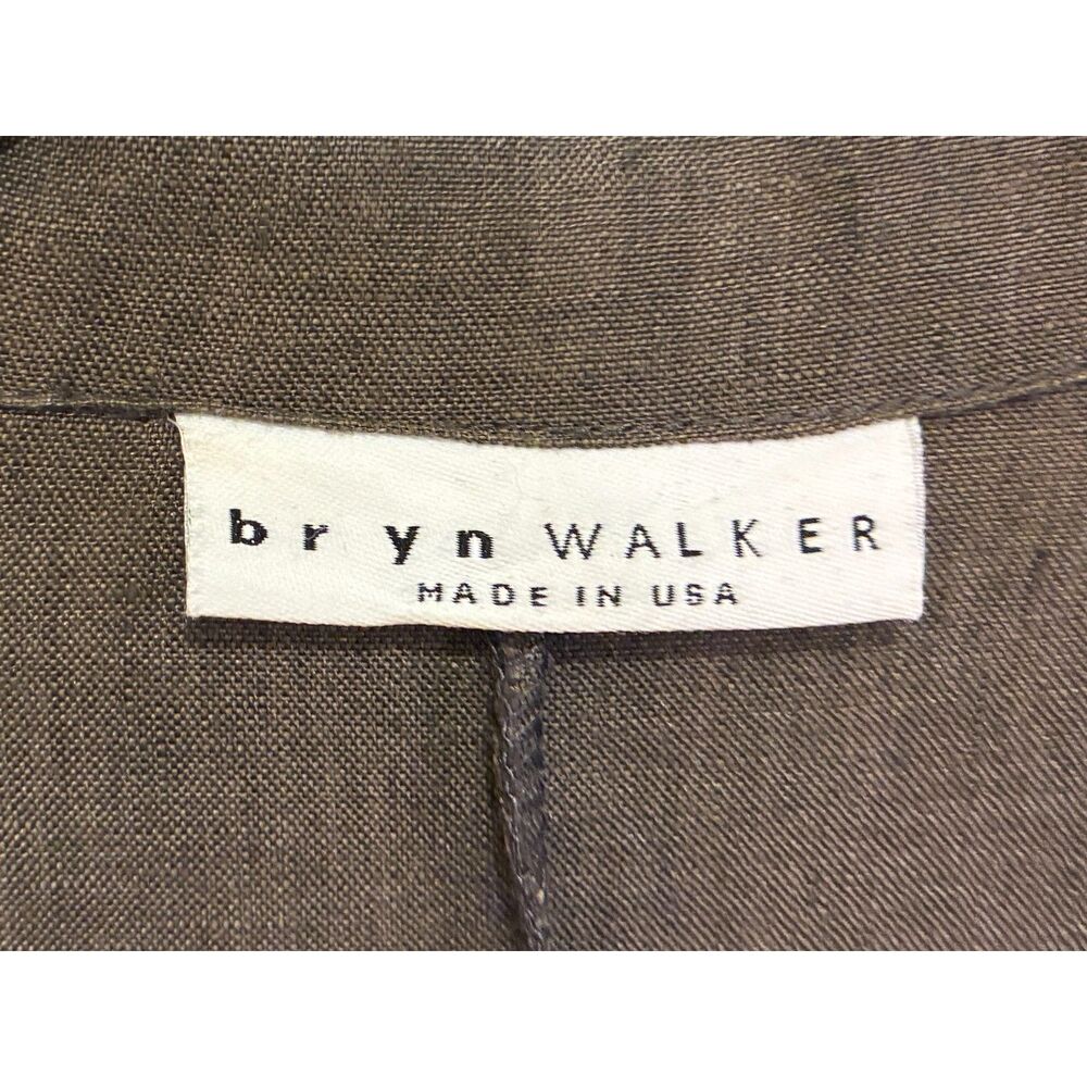 Bryn Walker Gray 100% Linen Long Button Caridgan Jacket Top  Women's One Size - Picture 4 of 10